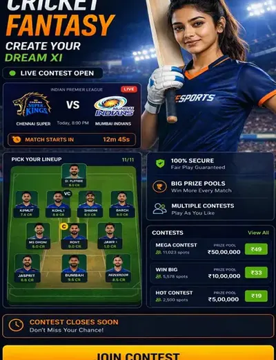 ComeWin Club (come win club) fantasy cricket & matchday visual 3